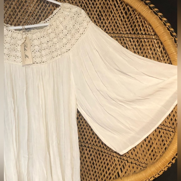 White BOHO Me Rayon blouse/top - Picture 3 of 13